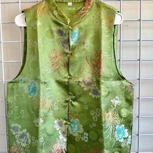 Floral Green Sleeveless Top